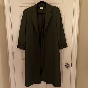 Dark Green Morton Bernard Longline Jacket